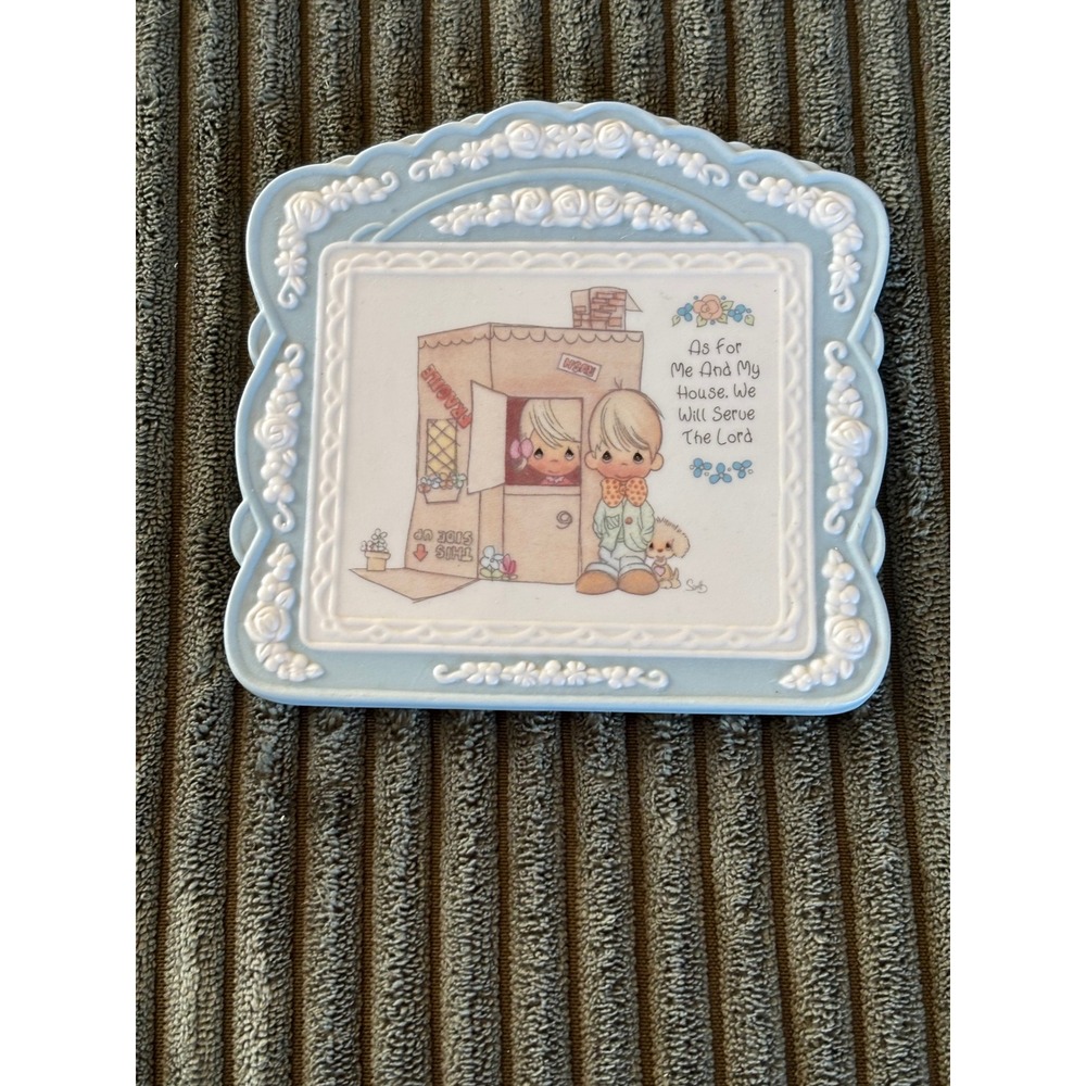 Precious Moments Plate "As For Me And My House We Will Serve The Lord" 1994